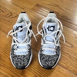 Nike KD Black and White Athletic Shoes